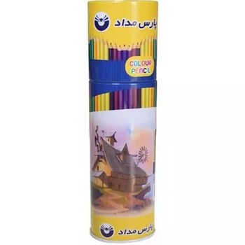پارس مداد رنگی 24 فلزی لوله ای